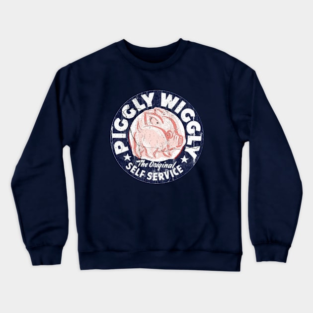 piggly wiggly vintage blue design Crewneck Sweatshirt by valentinewords